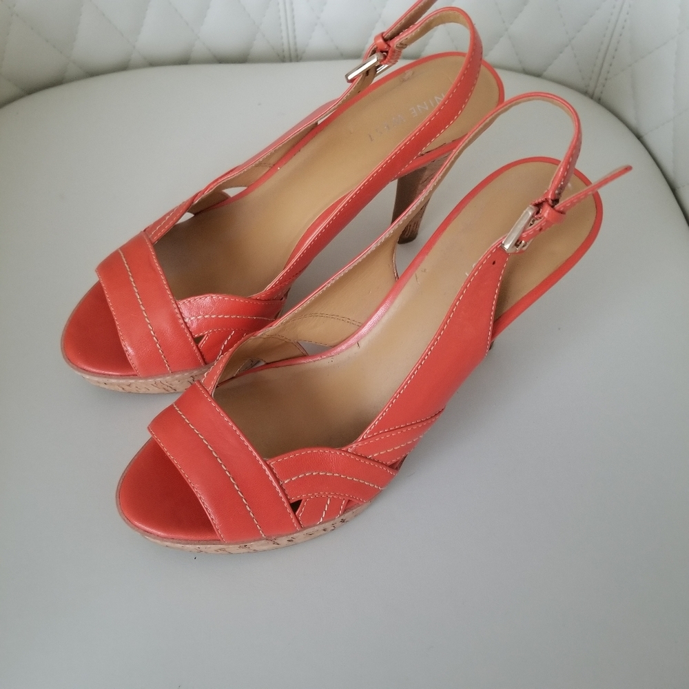 Nine West Platform peep toe heels.